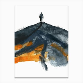 Man On The Hill 1 Canvas Print