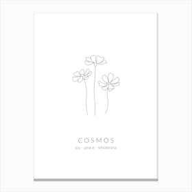 Cosmos Birth Flower Canvas Print