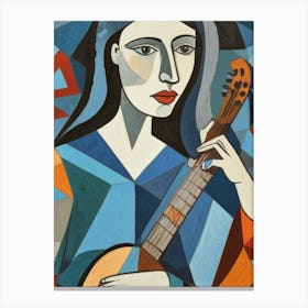 'A Woman With A Guitar' Canvas Print