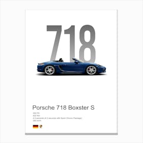 718 Boxster S Porsche Canvas Print