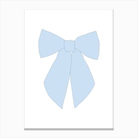 Blue Bow Coquette Canvas Print