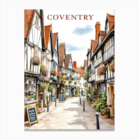 Coventry Retro Vintage Travel V 05 Canvas Print