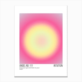 Angel Number 111 Intuition Canvas Print