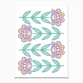 Retro Flowers Canvas Print