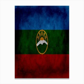 Karachay Cherkessia Flag Texture Canvas Print