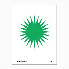 Geometric Bauhaus Poster Green 39 Canvas Print