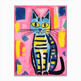 Blue Cat 12 Canvas Print