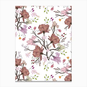 Floral Flourish Pattern Canvas Print