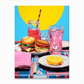 Pop Art American Diner 5 Canvas Print