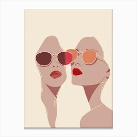 Two Women In Sunglasses 4 Leinwandbilder