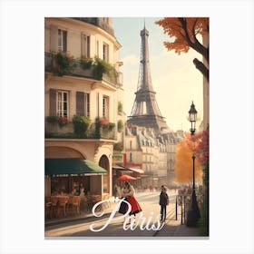 Paris France Travel Poster Canvas Print