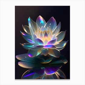 Amur Lotus Holographic 4 Canvas Print