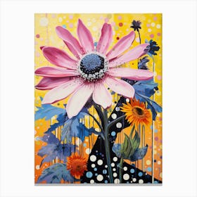 Surreal Florals Daisy 3 Flower Painting Canvas Print
