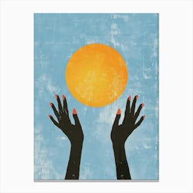 Hands Reaching For The Sun 3 Canvas Print