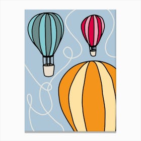 Colourful Hot Air Balloons Canvas Print