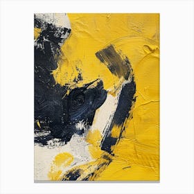 Abstract Painting, Yellow And Black 1 Canvas Print