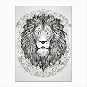 Lion Head 2 Canvas Print