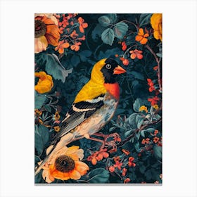 Goldfinch Inspired by William Morris 1 Canvas Print