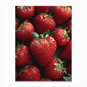 Close Up Of Strawberries Canvas Print