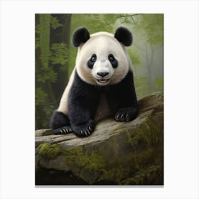 Panda Art In Photorealism Style 4 Canvas Print