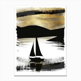 Sailboat On The Lake 2 Canvas Print