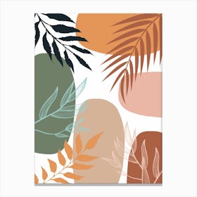 Abstract Tropical Leaves 3 Canvas Print