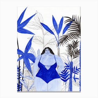 Blue Jungle Canvas Print