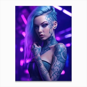 Sexy Tattoo Girl Canvas Print
