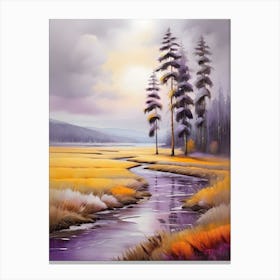 River And Trees Canvas Print