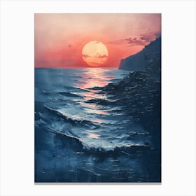 Sunset At The Beach 18 Canvas Print