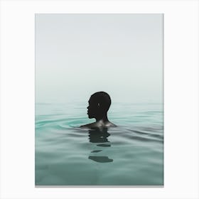 Into the water Portrait Of A Woman Canvas Print