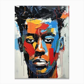 Afro-American man, afro Canvas Print