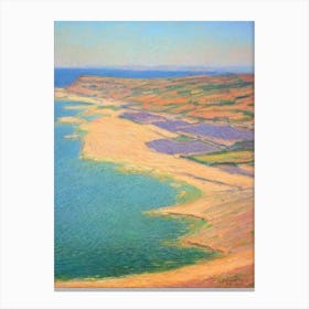 Chesil Beach Dorset Monet Style Canvas Print