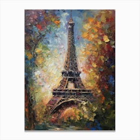 Eiffel Tower Paris France Monet Style 22 Canvas Print