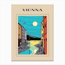 Minimal Design Style Of Vienna, Austria 2 Poster Canvas Print