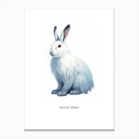 Arctic Hare Kids Animal Poster Canvas Print