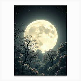 Full Moon In The Forest 9 Canvas Print