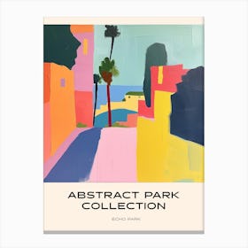 Abstract Park Collection Poster Echo Park Los Angeles 2 Canvas Print