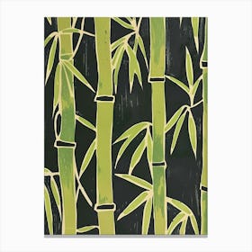 Bamboo Minimalist Block Print 3 Canvas Print