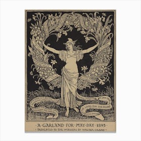 A Garland For May Day, Walter Crane Canvas Print