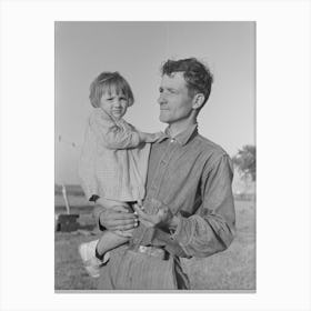 Cajun Sugarcane Farmer With Daughter, Near New Iberia, Louisiana By Russell Lee Canvas Print