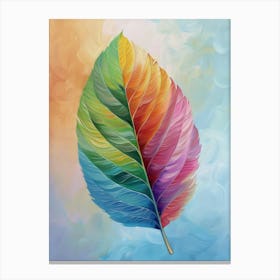 Rainbow Feather Canvas Print