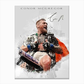 Conor Mcgregor Graffiti Canvas Print