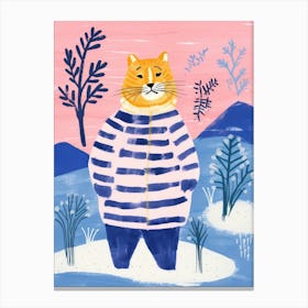 Playful Illustration Of Tiger For Kids Room 3 Canvas Print