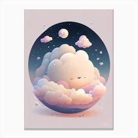Oort Cloud Kawaii Kids Space Canvas Print