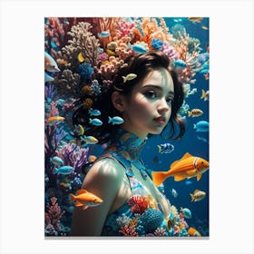 Underwater Girl No.2 Canvas Print