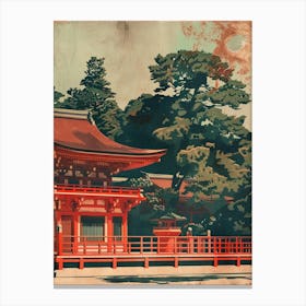 Kamakura S Tsurugaoka Hachimangu Shrine Japan Mid Century Modern 1 Canvas Print