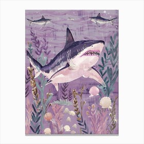 Purple Nurse Shark Illustration 2 Canvas Print