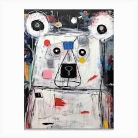 Bear 4 Basquiat style Canvas Print