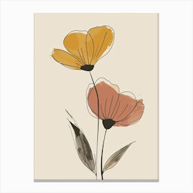 Two Flowers Canvas Print